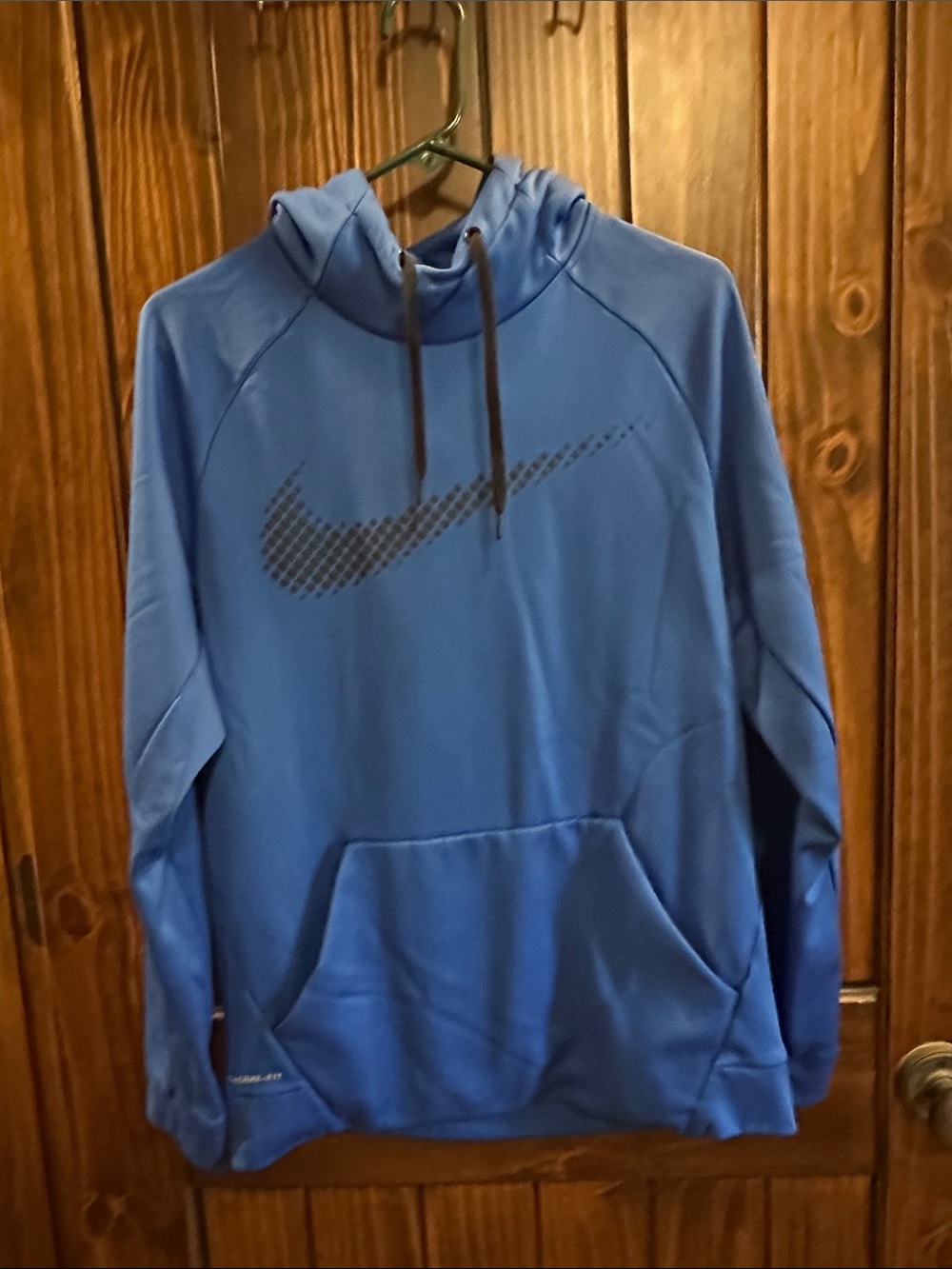 Nike Blue Athletic Hoodie with Black Swoosh